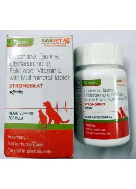 SAVAVET STRONGBEAT HEART SUPPORT 30 TABS FOR DOGS AND CATS